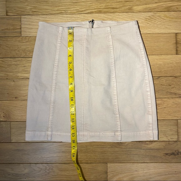 Free People Modern Femme Denim Mini Skirt in Tan Camel size 6 - Picture 8 of 10